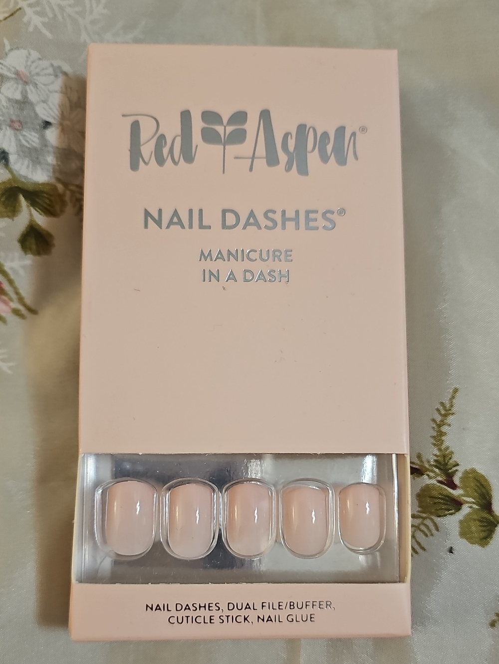 Red Aspen Nude Pink Nail Dashes - Manicure in a Dash